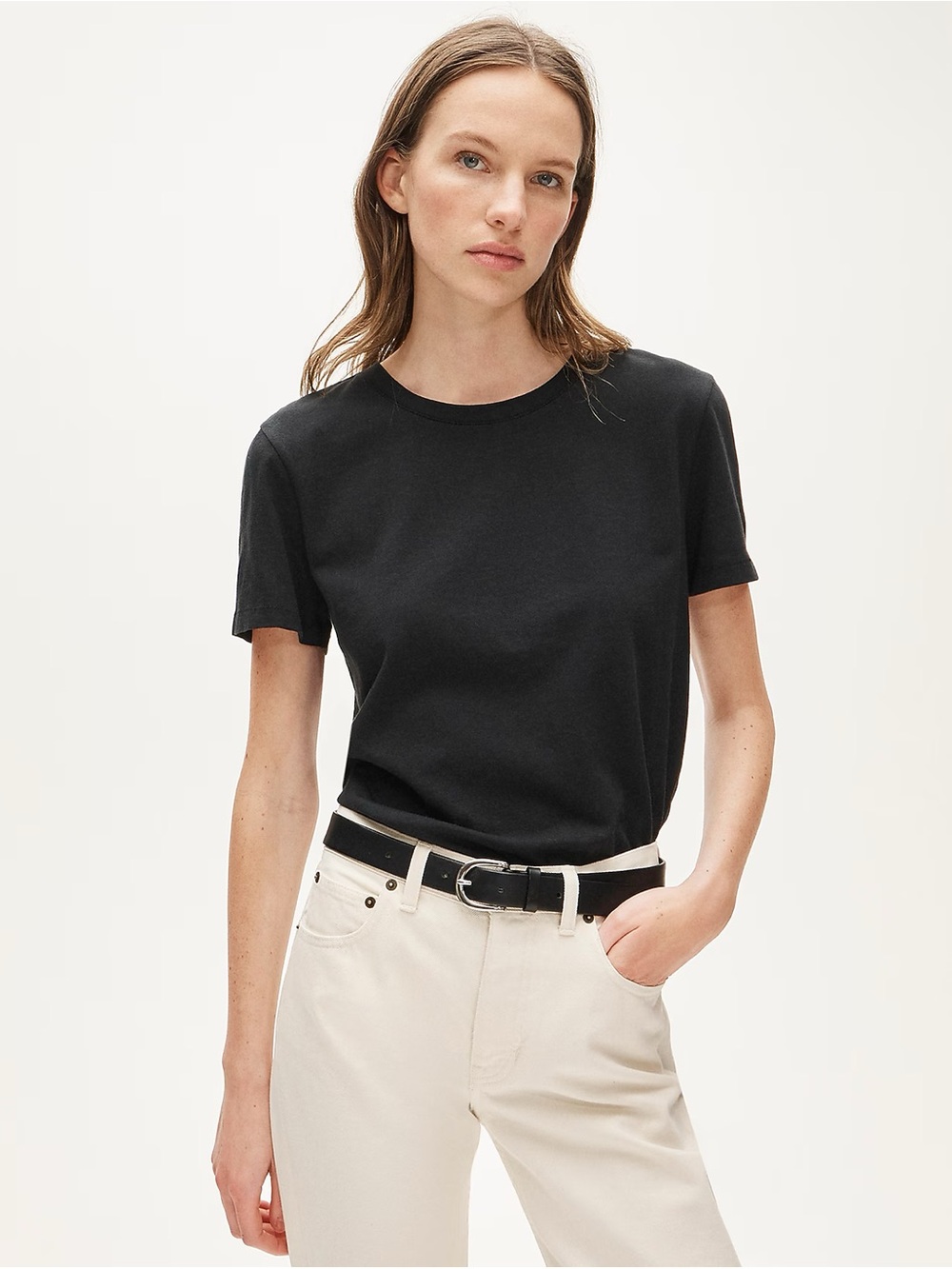 J. Crew Classic Black Crewneck Women's Tee
